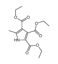 triethyl 5-methyl-1H-pyrrole-2,3,4-tricarboxylate结构式