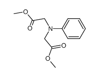 N-(methoxycarbonylmethyl)-N-phenylglycine methyl ester Structure