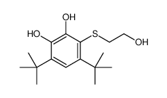 4,6-ditert-butyl-3-(2-hydroxyethylsulfanyl)benzene-1,2-diol结构式
