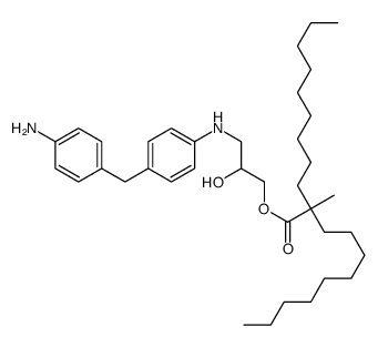 3-[[4-[(4-aminophenyl)methyl]phenyl]amino]-2-hydroxypropyl 2-methyl-2-nonylundecanoate Structure
