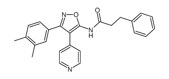 3-(3,4-Dimethylphenyl)-5-(3-phenylpropionylamino)-4-(4-pyridyl)isoxazole结构式