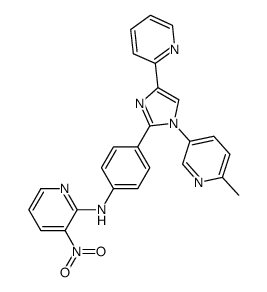 N-(4-(1-(6-methylpyridin-3-yl)-4-(pyridin-2-yl)-1H-imidazol-2-yl)phenyl)-3-nitropyridin-2-amine结构式