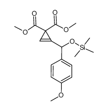 dimethyl 1-[trimethylsiloxy(4-methoxyphenyl)methyl]cyclopropene-3,3-dicarboxylate Structure