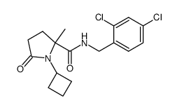 1-cyclobutyl-N-[(2,4-dichlorophenyl)inethyl]-2-methyl-5-oxoprolinamide Structure