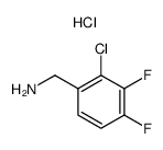 [(2-chloro-3,4-difluorophenyl)methyl]amine hydrochloride Structure