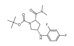 (2S,4S)-1-Boc-4-[(2,4-difluorophenyl)amino]-2-[(dimethylamino)carbonyl]pyrrolidine Structure