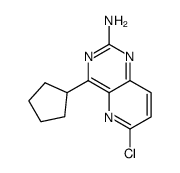 6-chloro-4-cyclopentyl-pyrido[3,2-d]pyrimidin-2-ylamine Structure