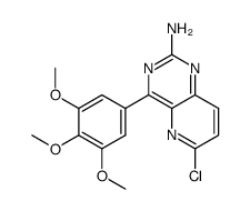 6-chloro-4-(3,4,5-trimethoxyphenyl)-pyrido[3,2-d]pyrimidin-2-ylamine结构式
