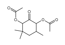 2,6-Diacetoxy-3,3,5-trimethyl-cyclohexanon-(1)结构式