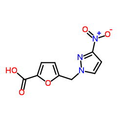 5-[(3-Nitro-1H-pyrazol-1-yl)methyl]-2-furoic acid Structure