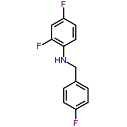 2,4-Difluoro-N-(4-fluorobenzyl)aniline结构式