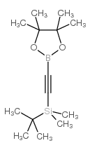 2-((叔丁基二甲基锡)乙炔)硼酸频那醇酯结构式