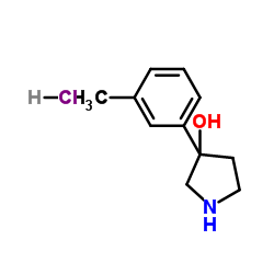 3-(3-Methylphenyl)-3-pyrrolidinol hydrochloride (1:1) Structure