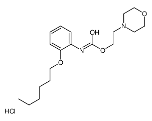 2-morpholin-4-ylethyl N-(2-hexoxyphenyl)carbamate,hydrochloride Structure