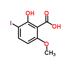 2-Hydroxy-3-iodo-6-methoxybenzoic acid Structure