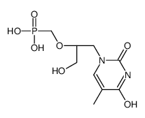 [(2S)-1-hydroxy-3-(5-methyl-2,4-dioxopyrimidin-1-yl)propan-2-yl]oxymethylphosphonic acid结构式