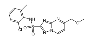 5-methoxymethyl-N-(2-chloro-6-methyl-phenyl)-1,2,4-triazolo-[1,5-a]-pyrimidine-2-sulphonamide结构式