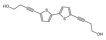 4-[5-[5-(4-hydroxybut-1-ynyl)thiophen-2-yl]thiophen-2-yl]but-3-yn-1-ol结构式