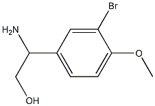2-AMINO-2-(3-BROMO-4-METHOXYPHENYL)ETHAN-1-OL结构式