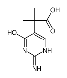 2-(2-amino-6-oxo-1H-pyrimidin-5-yl)-2-methylpropanoic acid结构式