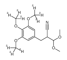 3,3-dimethoxy-2-[[3,4,5-tris(trideuteriomethoxy)phenyl]methyl]propanenitrile结构式