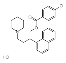 (2-naphthalen-1-yl-4-piperidin-1-ylbutyl) 4-chlorobenzoate,hydrochloride结构式