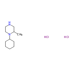1-Cyclohexyl-2-methylpiperazine dihydrochloride结构式