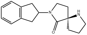 (R)-7-(2,3-二氢-1H-茚-2-基)-1,7-二氮杂螺[4.4]壬-6-酮结构式