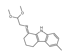 1-(2,2-dimethoxyethylimino)-6-methyl-1,2,3,4-tetrahydrocarbazole Structure