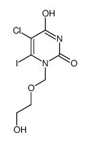 5-chloro-1-(2-hydroxyethoxymethyl)-6-iodopyrimidine-2,4-dione结构式