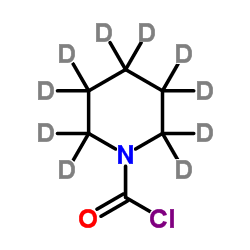 1-(Chlorocarbonyl)piperidine-d10结构式