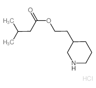 2-(3-Piperidinyl)ethyl 3-methylbutanoate hydrochloride结构式