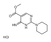 Methyl 4-amino-2-(1-piperidinyl)-5-pyrimidinecarboxylate hydrochloride结构式