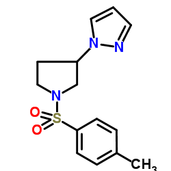 1-{1-[(4-Methylphenyl)sulfonyl]-3-pyrrolidinyl}-1H-pyrazole结构式