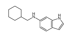 N-(cyclohexylmethyl)-1H-indol-6-amine structure