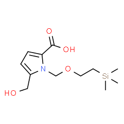 1-[(3,3-DIMETHYL-3-SILABUTOXY)METHYL]-5-(HYDROXYMETHYL)PYRROLE-2-CARBOXYLICACID Structure