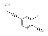 3-Fluoro-5-(3-hydroxyprop-1-yn-1-yl)-picolinonitrile structure