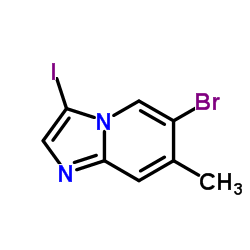 6-Bromo-3-iodo-7-methylimidazo[1,2-a]pyridine结构式