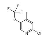 2-Chloro-4-methyl-5-[(trifluoromethyl)sulfanyl]pyridine结构式