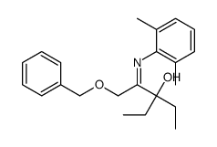 2-(2,6-dimethylphenyl)imino-3-ethyl-1-phenylmethoxypentan-3-ol结构式