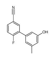 4-fluoro-3-(3-hydroxy-5-methylphenyl)benzonitrile结构式