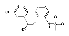 2-chloro-5-[3-(methanesulfonamido)phenyl]pyridine-4-carboxylic acid Structure