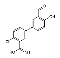 2-chloro-5-(3-formyl-4-hydroxyphenyl)benzamide结构式