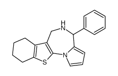 5,6,7,8,9,10-Hexahydro-4-phenyl-4H-(1)benzothieno(3,2-f)pyrrolo(1,2-a)(1,4)diazepine结构式