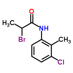 2-Bromo-N-(3-chloro-2-methylphenyl)propanamide结构式