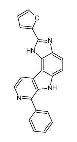 Pyrido[4,3:4,5]pyrrolo[3,2-e]benzimidazole,2-(2-furanyl)-1,6-dihydro-7-phenyl- Structure