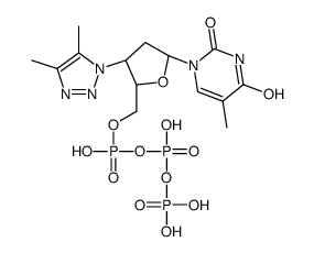 [[(2S,3S,5R)-3-(4,5-dimethyltriazol-1-yl)-5-(5-methyl-2,4-dioxopyrimidin-1-yl)oxolan-2-yl]methoxy-hydroxyphosphoryl] phosphono hydrogen phosphate Structure