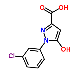 1-(3-Chlorophenyl)-5-hydroxy-1H-pyrazole-3-carboxylic acid结构式