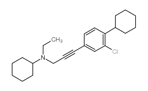 N-[3-(3-CHLORO-4-CYCLOHEXYLPHENYL)-2-PROPYNYL]-N-ETHYL-CYCLOHEXANE AMINE结构式