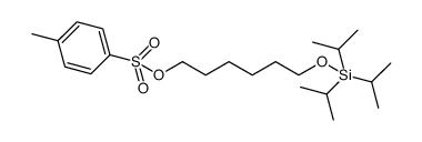 O-p-toluenesulfonyl-O'-triisopropylsilylhexane-1,6-diol结构式